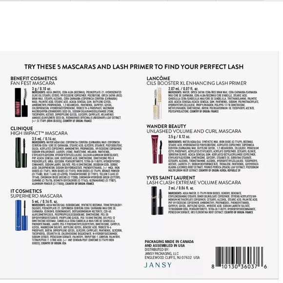 Lashes All The Way Set Of 6 Brand Name Mascara & Lash Primer Macys NIB - Picture 3 of 8
